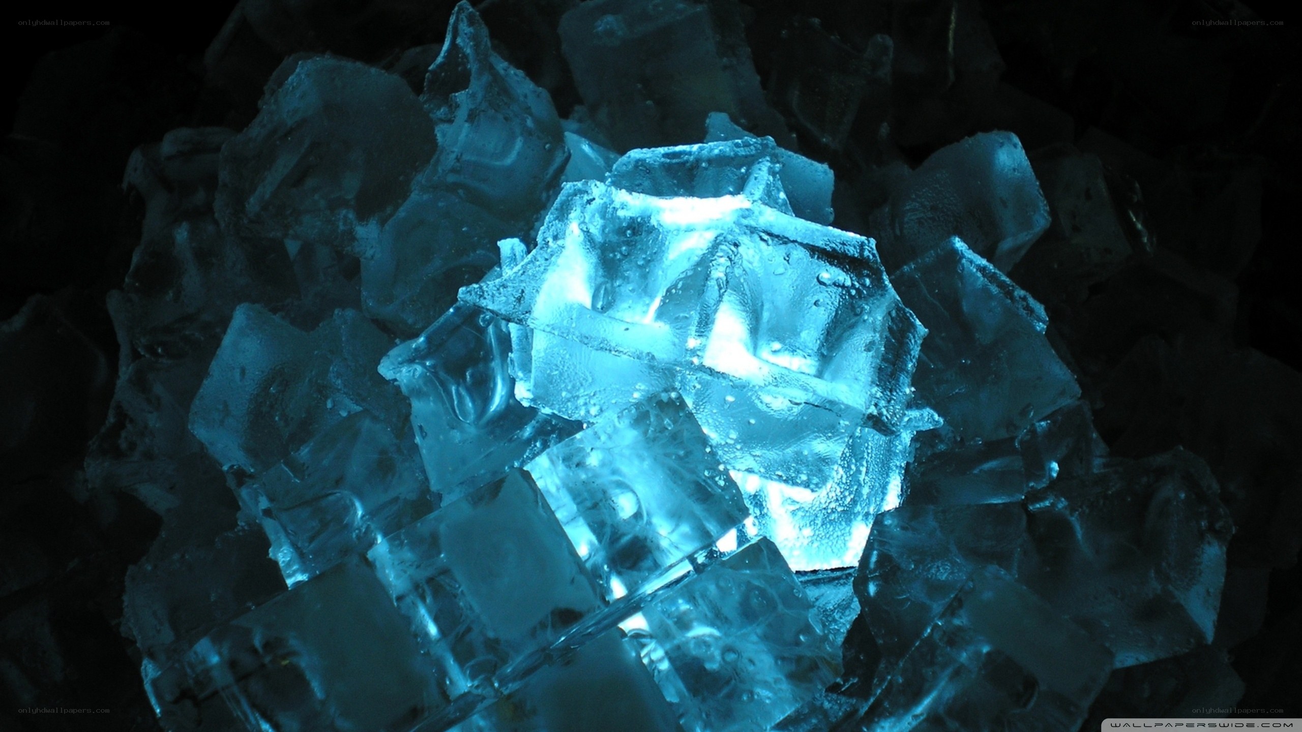 glowing ice cubes