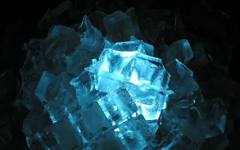 Glowing Ice Cubes — Blue