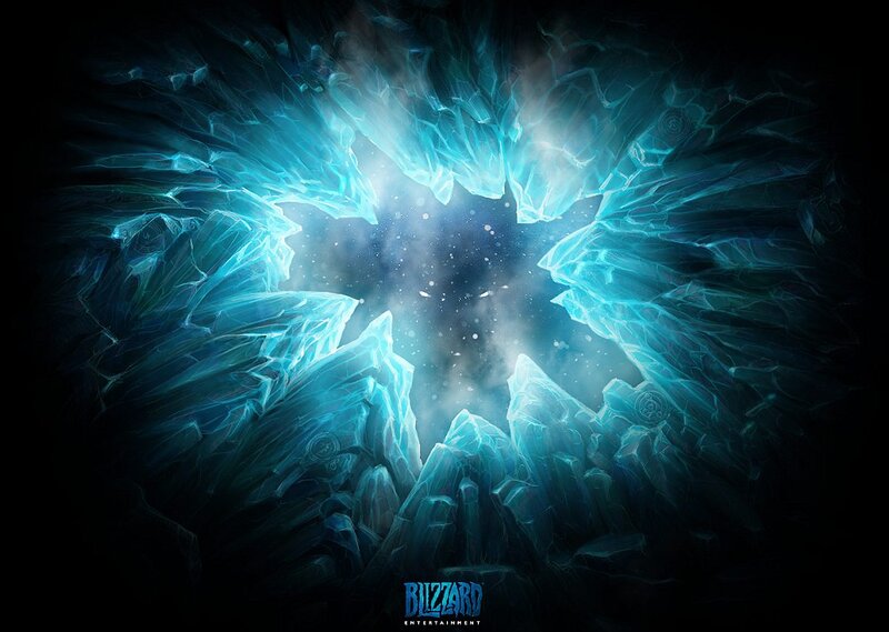 glowing ice portal