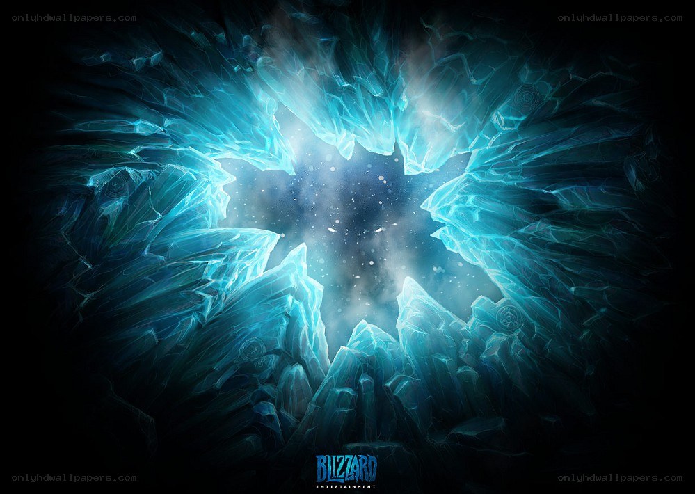 glowing ice portal