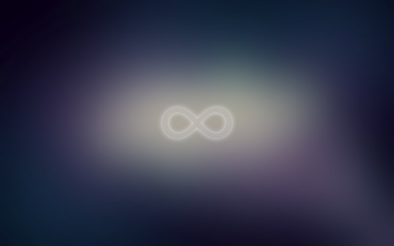 glowing infinity symbol