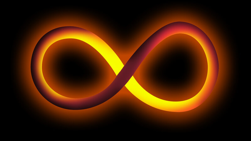 Glowing Infinity Symbol — Yellow