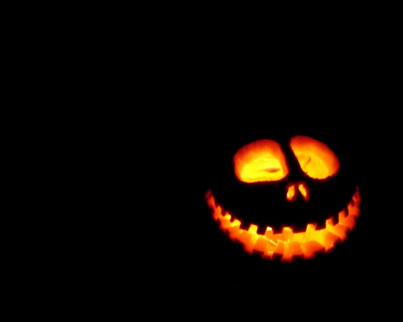glowing jack-o-lantern