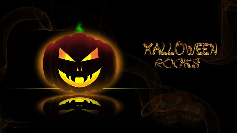 Glowing Jack-o-lantern — Black, Spooky, Night, Digital Art
