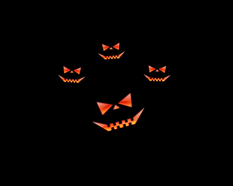 glowing jack-o-lantern faces