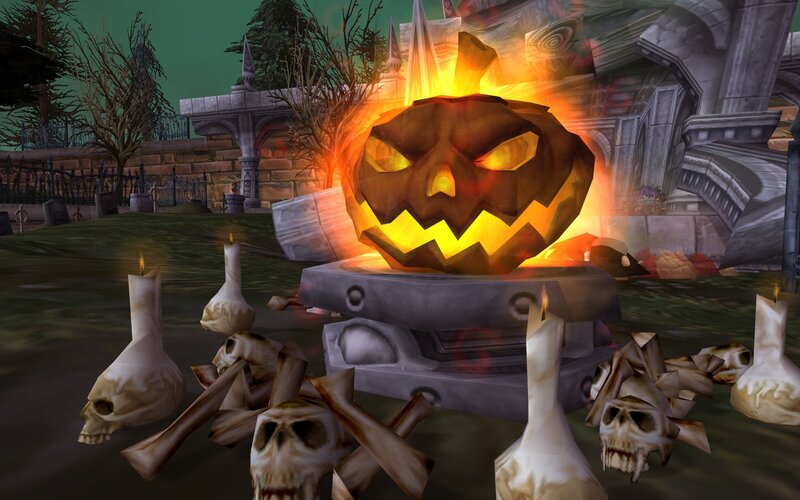 Glowing Jack-o-lantern — Orange, Spooky, Night, 3d Render