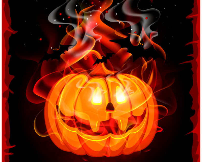 Glowing Jack-o'-lantern — Orange, Spooky
