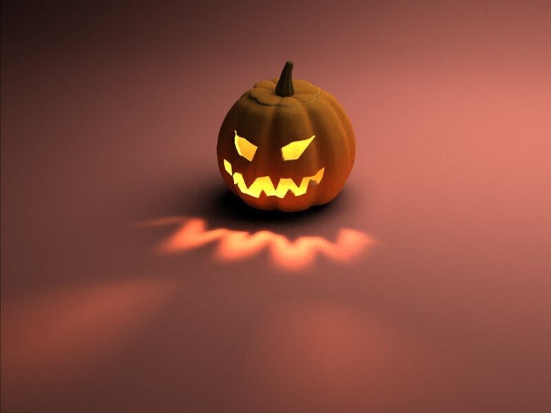 glowing jack-o-lantern pumpkin