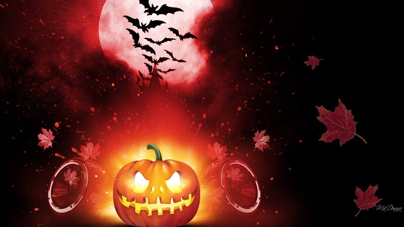 Glowing Jack-o-lantern — Red