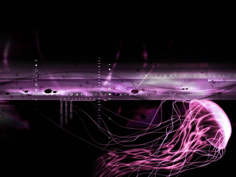 glowing jellyfish digital art