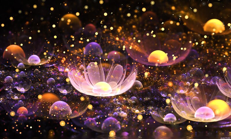 Glowing Jellyfish in Water — Purple