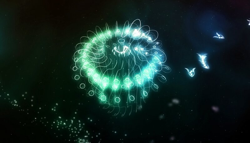 glowing jellyfish-like creature