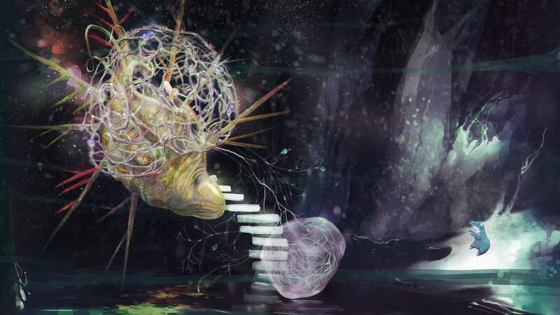 Glowing Jellyfish-like Creature — Purple