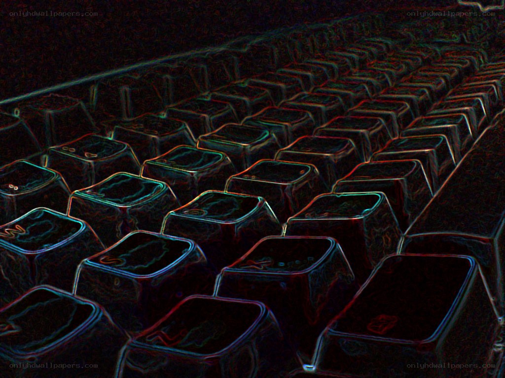 glowing keyboard keys