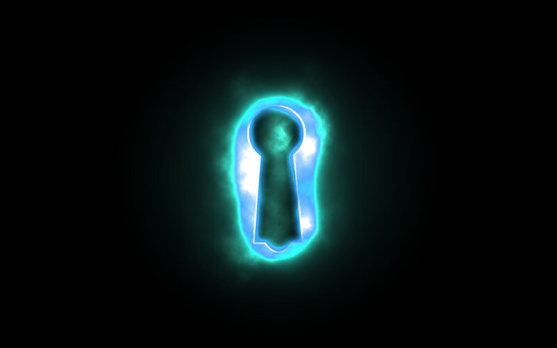 Glowing Keyhole Shape