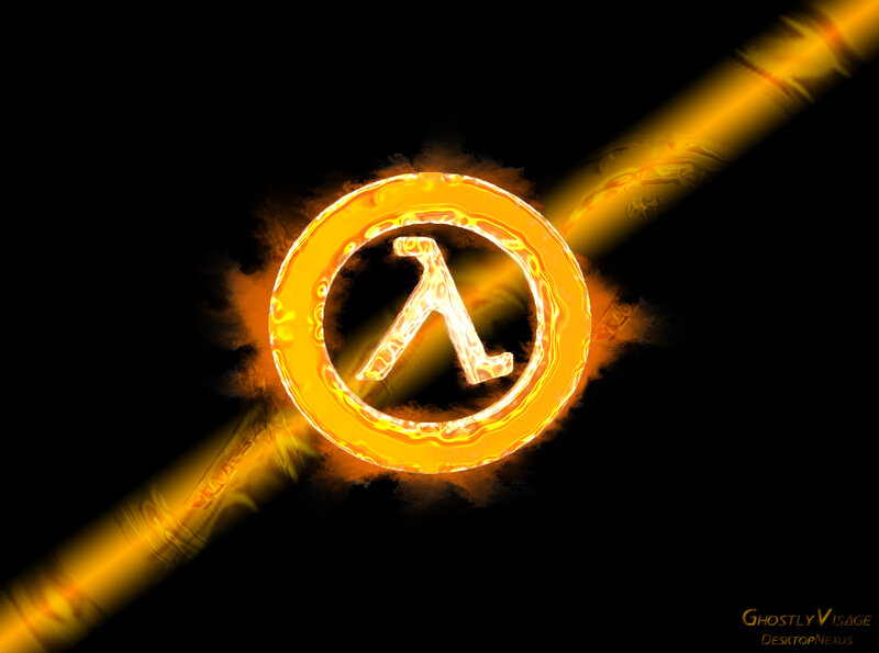 Glowing Lambda Symbol