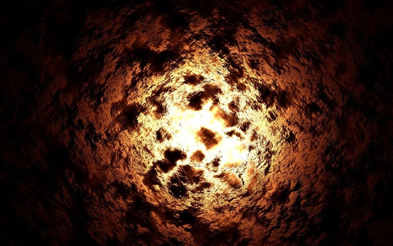 glowing lava core