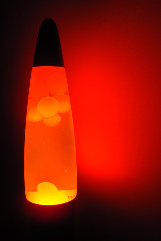 glowing lava lamp