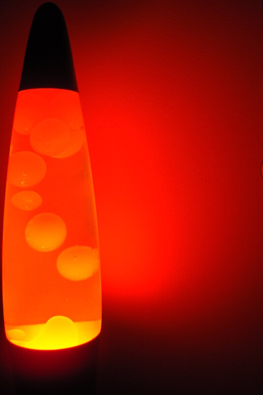 glowing lava lamp
