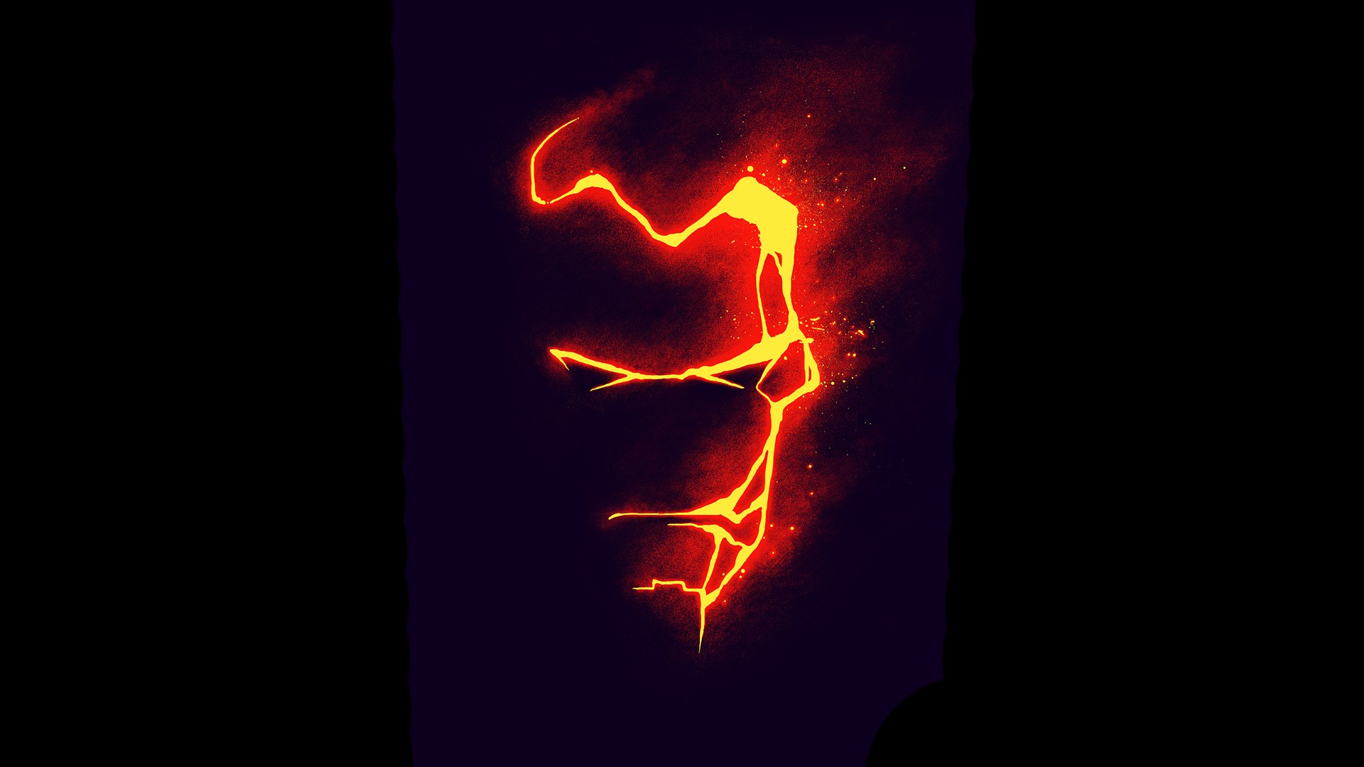 glowing lava mask art