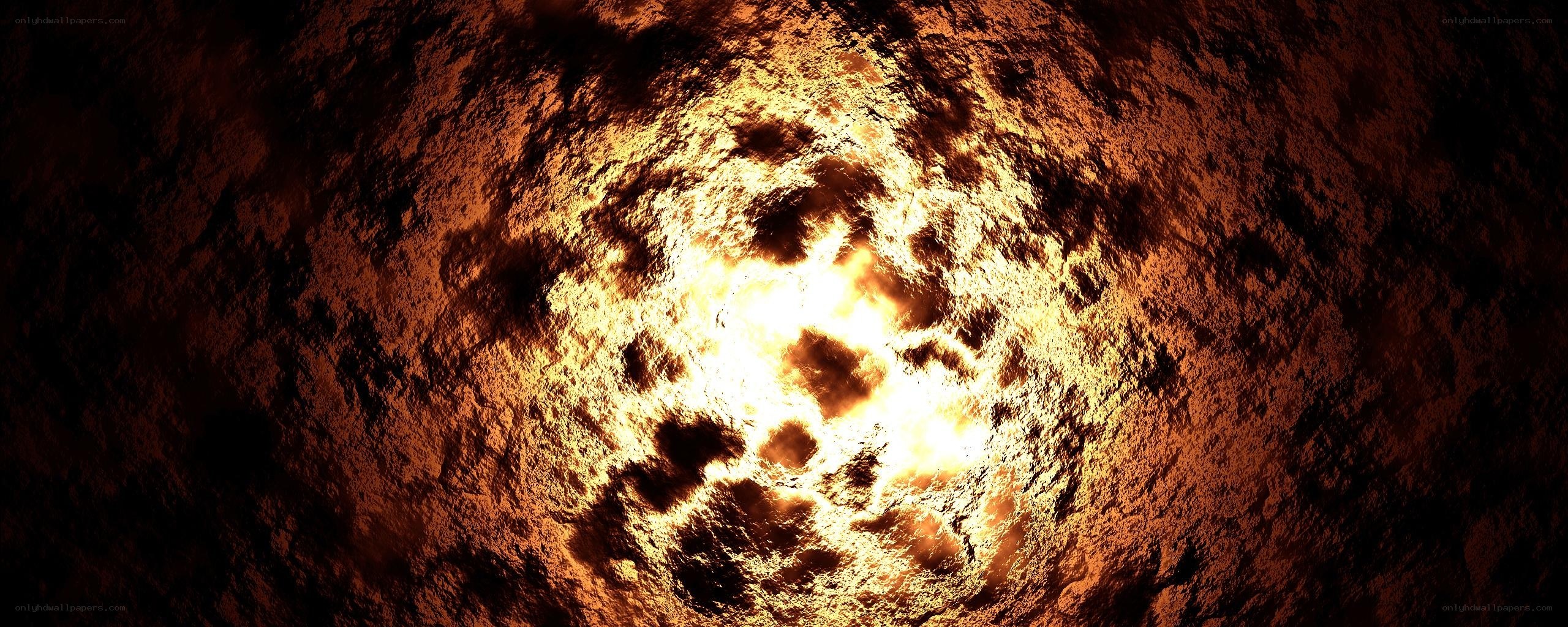 glowing lava surface
