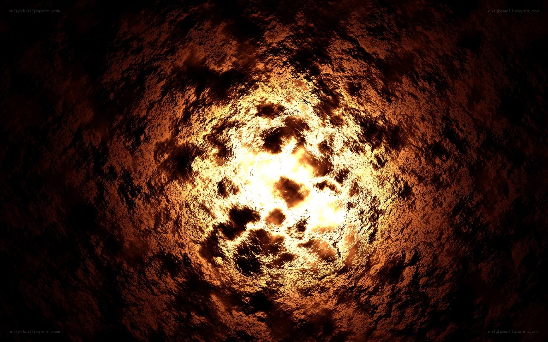 glowing lava tunnel