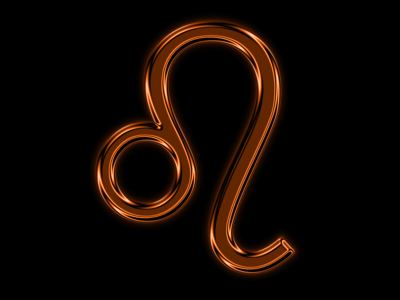 Glowing Leo Symbol
