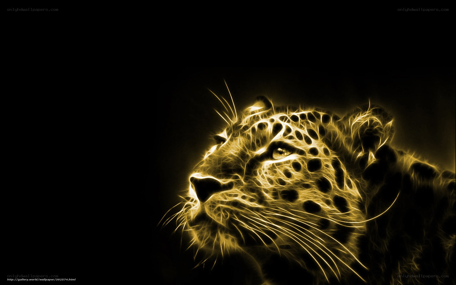 glowing leopard head