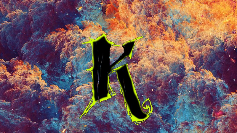 Glowing Letter K