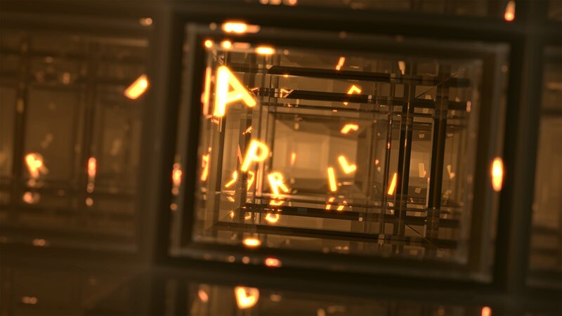 Glowing Letters in a Cube
