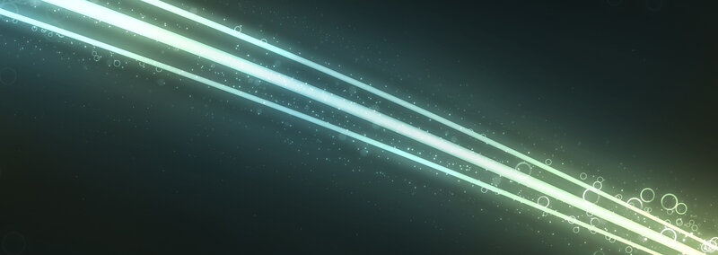 glowing light beams in space