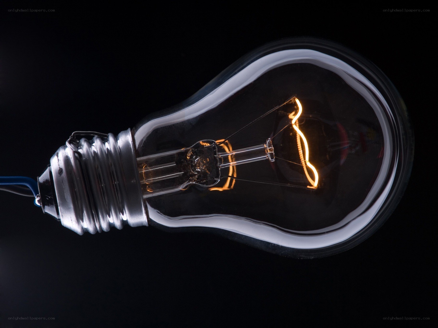 glowing light bulb
