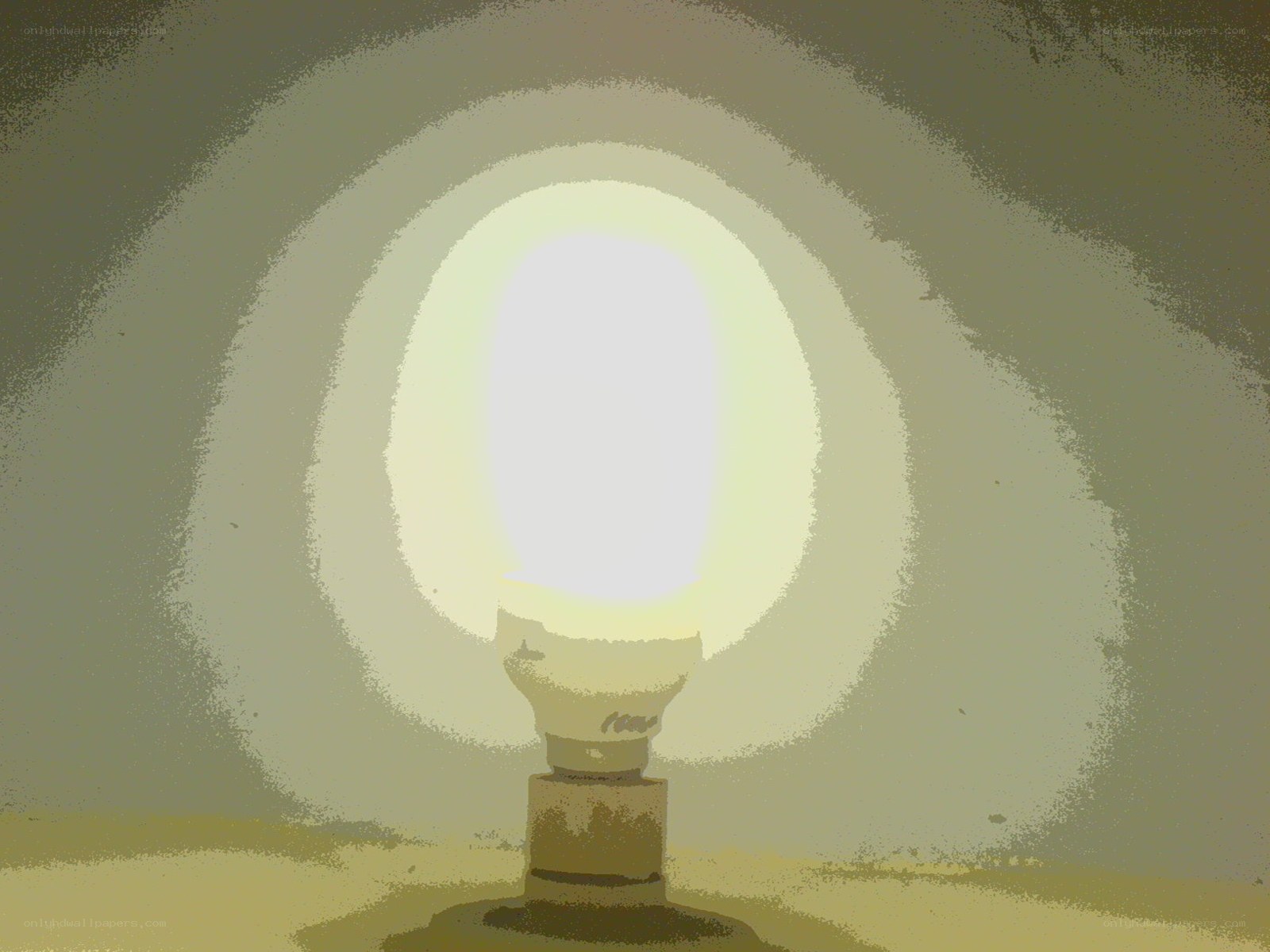 glowing light bulb