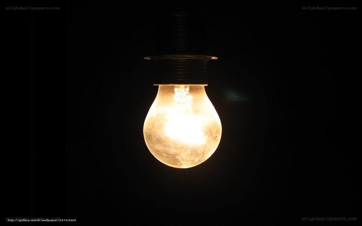 glowing light bulb