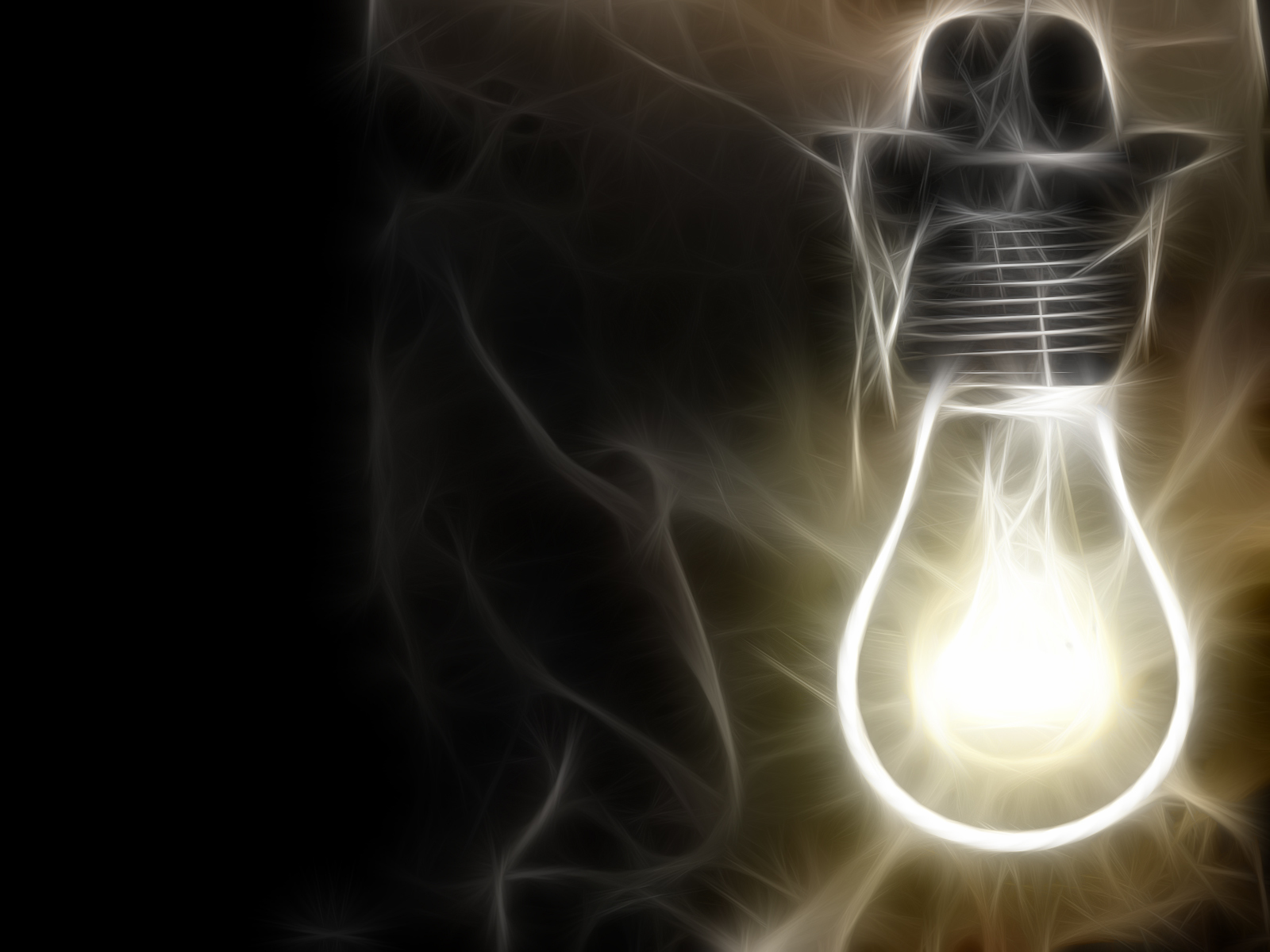 glowing light bulb
