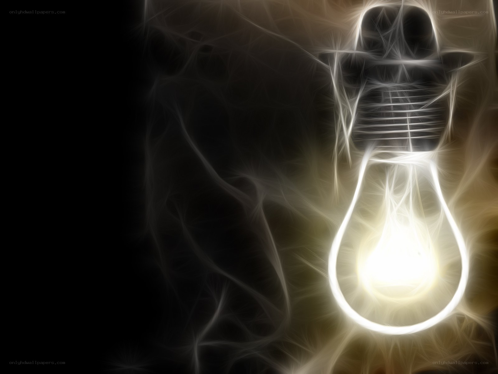 glowing light bulb
