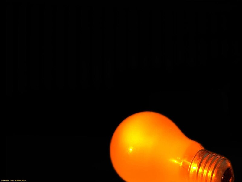 glowing light bulb