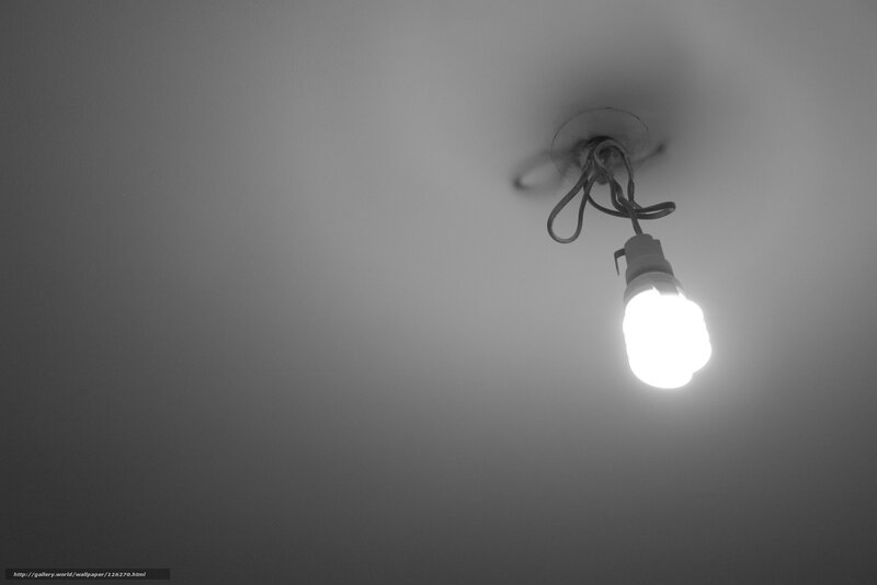 Glowing Light Bulb — Black, Dramatic