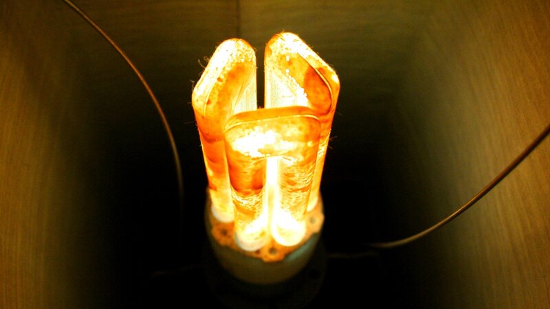 glowing light bulb close-up