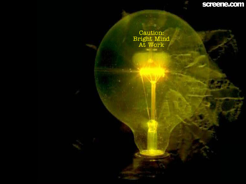 Glowing Light Bulb — Yellow, Dramatic, Night