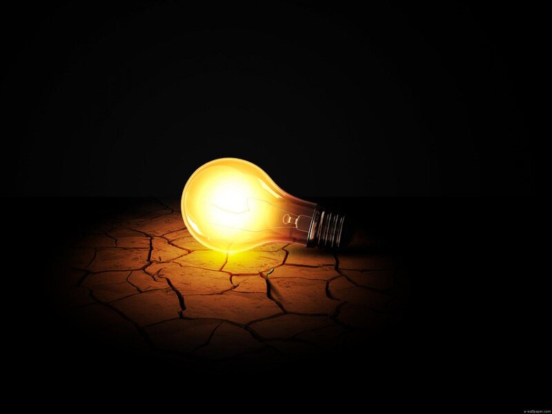Glowing Light Bulb — Yellow, Dramatic