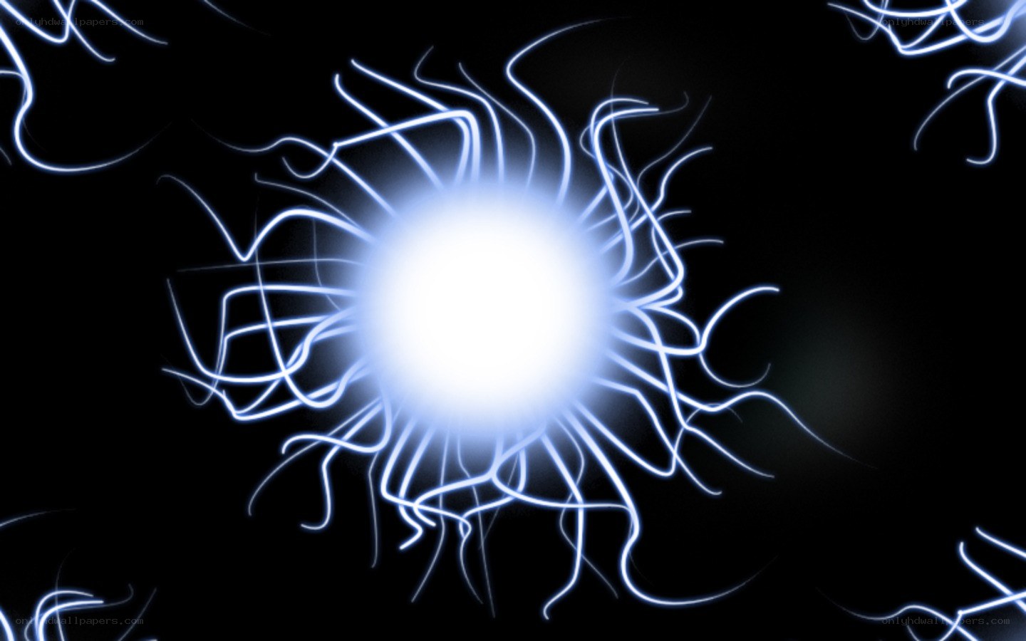 glowing light burst with tendrils