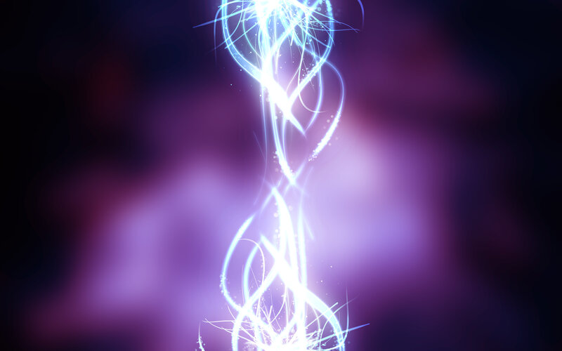 glowing light energy swirl