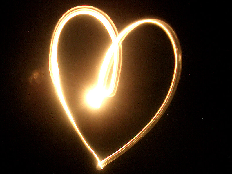 Glowing Light Heart