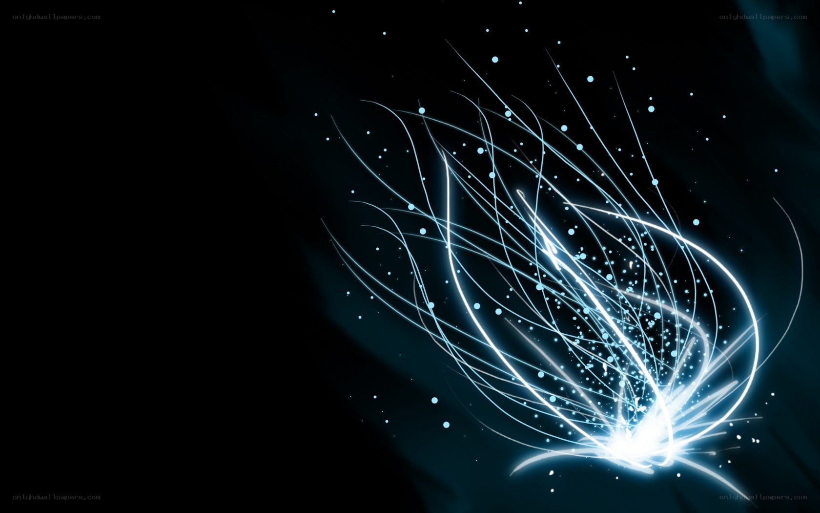 glowing light lines abstract
