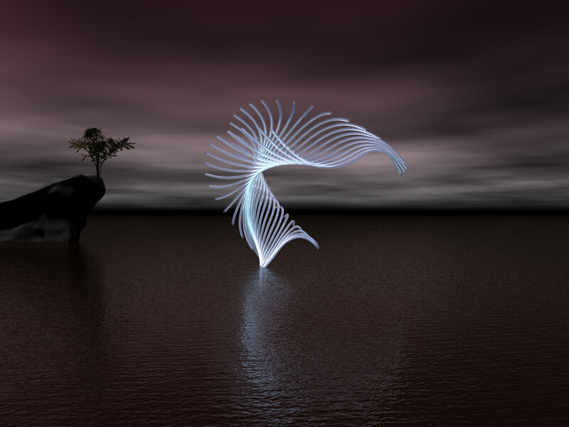 Glowing Light Sculpture