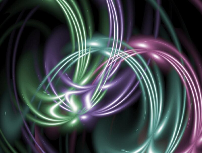 Glowing Light Streaks — Green, Dynamic