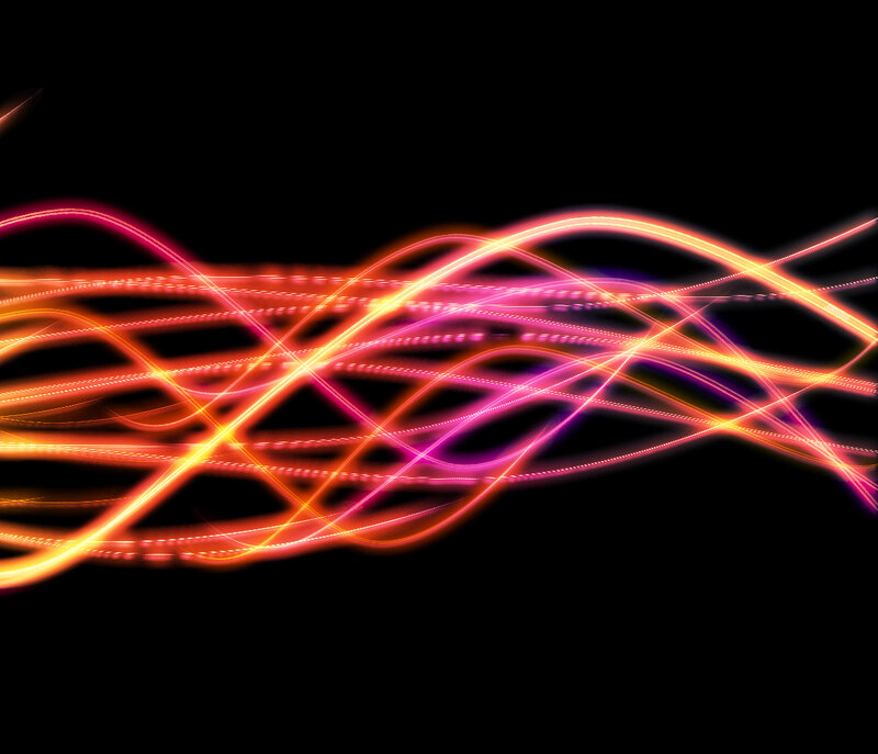Glowing Light Streaks — Orange