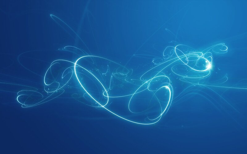 Glowing Light Swirls — Blue, Serene