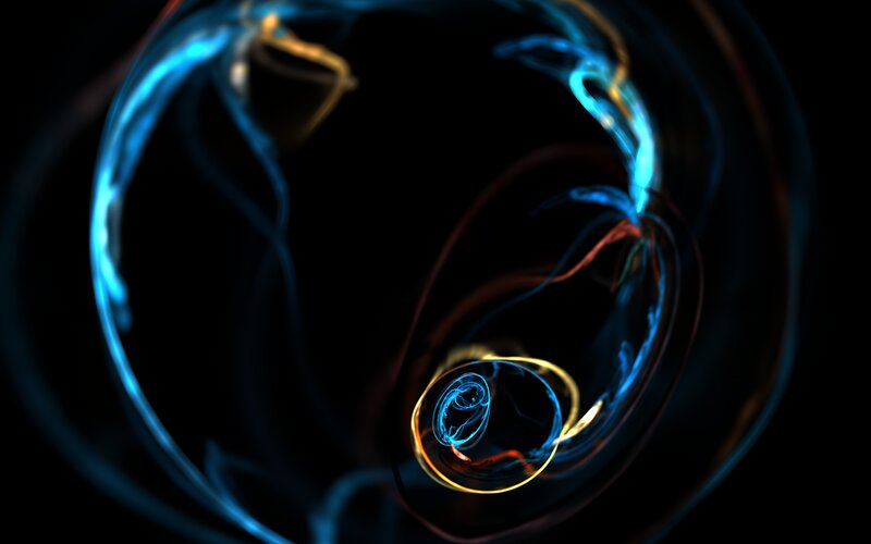 Glowing Light Swirls — Blue